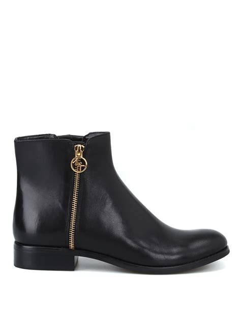 michael kors jaycie boot|MICHAEL Michael Kors Jaycie Flat Polished Leather Zip Booties .